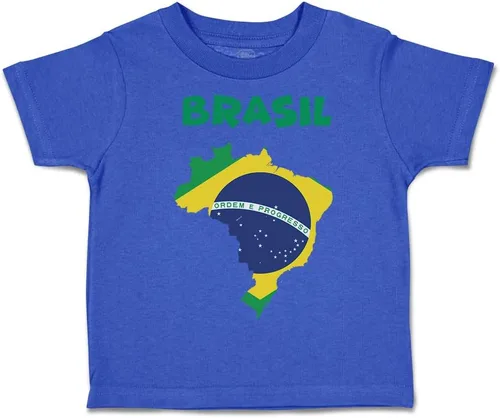 Vista 11 de Camiseta para niños pequeños Brasil Brasil Algodón Brasil Niño & Niña Ropa Bebé Divertido Tee Solo un diseño blanco