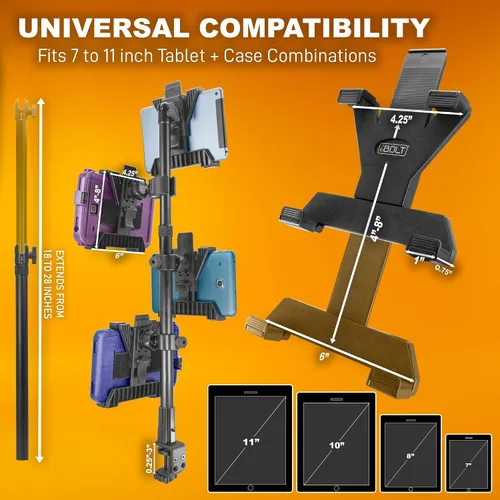 Vista 5 de iBOLT TabDock - Soporte de abrazadera para punto de compra, con 4 soportes para tableta, perfecto para múltiples aplicaciones de entrega