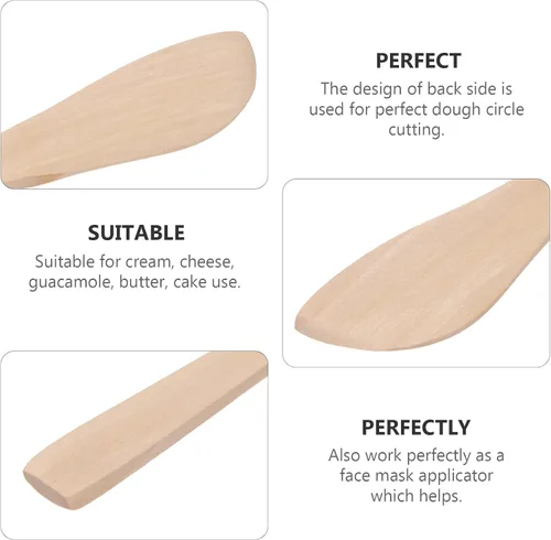 Vista 4 de DOITOOL 20 cuchillos de mantequilla de madera, esparcidores de queso de gelatina de 5.9 pulgadas, esparcidores de mermelada de pan, mini espátulas