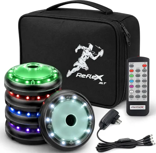 Vista 2 de Reflexx RLT 2.1 Reaction Training Lights – Improve Reaction Time, Coordination & Focus – Adjustable Speed, Random Mode, Brightness & Sound Control