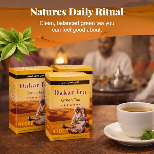Vista 5 de Dakar Tea Té Verde Orgánico Hoja Suelta, 8.82 oz Té de Hojas Sueltas
