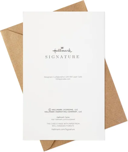 Vista 6 de Tarjeta de boda de madera Hallmark Signature, tarjeta de despedida de soltera, tarjeta de compromiso (Lo mejor está por venir)