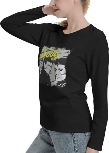 Vista 3 de Soda Stereo Soda Stereo Long Sleeve Womens Casual Loose Round Neckline Pullover