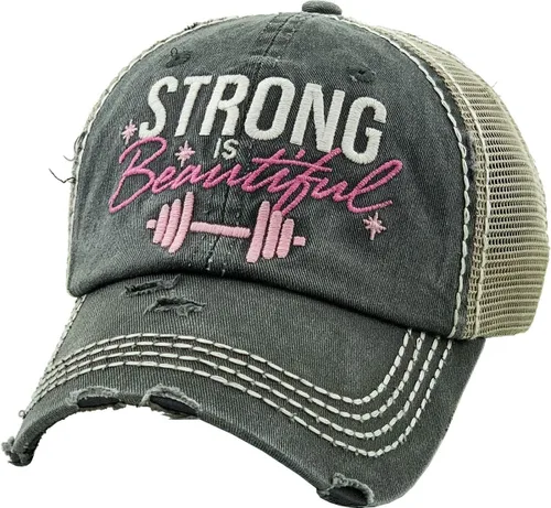 Vista 3 de Funky Junque - Gorra de béisbol para mujer, estilo vintage, con parche bordado, aspecto gastado, sin estructura