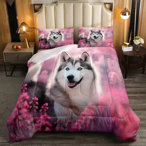 Vista 9 de Erosebridal Juego de ropa de cama individual de animales del zoológico para niños, lindo juego de edredón de animales salvajes de dibujos animados