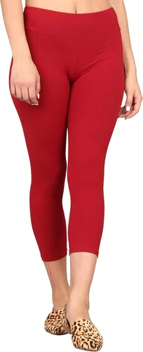 Vista 34 de Lildy - Leggings súper suaves lisas e impresas para mujer, elásticas sin transparencias Rayas negras y rojas/paquete de dos negras