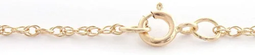 Vista 5 de Galaxy Gold GG Collar de oro rosa amarillo, blanco de 14k con aguamarina ovalada