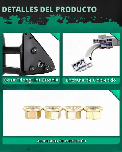 Vista 5 de SCITOO Espejos de remolque compatibles con Ford F150 1997-2003, cabina estándar y extendida (no para modelos de 4 puertas), un par con ajuste