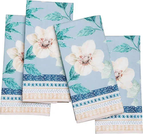 Vista 133 de Maison d' Hermine Juego de 4 servilletas de tela 100% algodón, suaves y duraderas, servilletas cuadradas reutilizables para uso diario, lavables