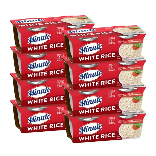 Vista 8 de Minute Arroz basmati listo para servir, tazas de arroz para microondas, tazas de 8.8 onzas (paquete de 8) Tazas de arroz para microondas de 8.8