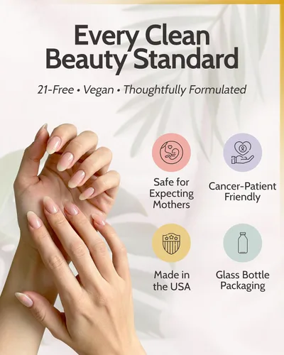 Vista 3 de karma organic Capa Base y Capa Superior 2 en 1 Esmalte de Uñas, Polvo de Inmersión y Activador de Base Polygel, Esmalte de Uñas Transparente