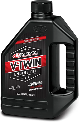 Vista 2 de Maxima Racing Oils 30-11901-2PK V-Twin 20w50 Aceite de motor sintético completo, botella de 32 onzas, paquete de 2