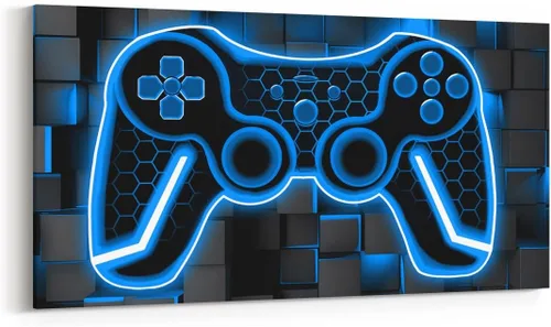 Vista 22 de Feelyou Lienzo decorativo para pared, control de juegos, oficina, pósteres para adultos, regalos de juegos, arte de pared para el baño, arte