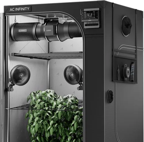 Vista 10 de AC Infinity Sistema de Cultivo AI Compacto 2x2, Kit de 1 Planta con Controlador AI de Autoaprendizaje, Flujo de Aire Dinámico y Control
