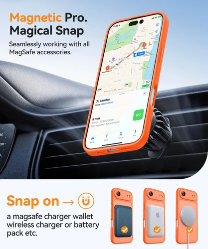 Vista 138 de CANSHN Funda magnética compatible con iPhone Air (6.5 pulgadas), mejorada [protección completa de la cámara] [compatible con Magsafe]