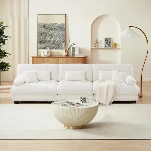 Vista 53 de SoarFlash Moderno sofá reclinable de terciopelo para sala de estar, sofá biplaza para apartamento, sofá de almacenamiento con marco de madera Azul