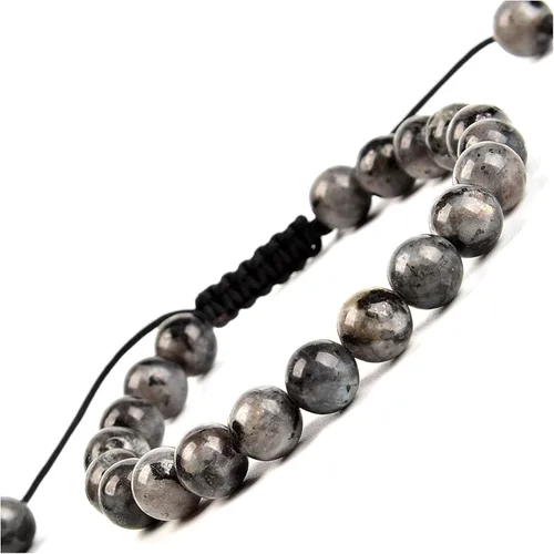Vista 79 de MASSIVE BEADS - Pulseras ajustables unisex de cuentas de cristal de piedras preciosas con poder curativo natural, de macramé Piedras de 7 chakras