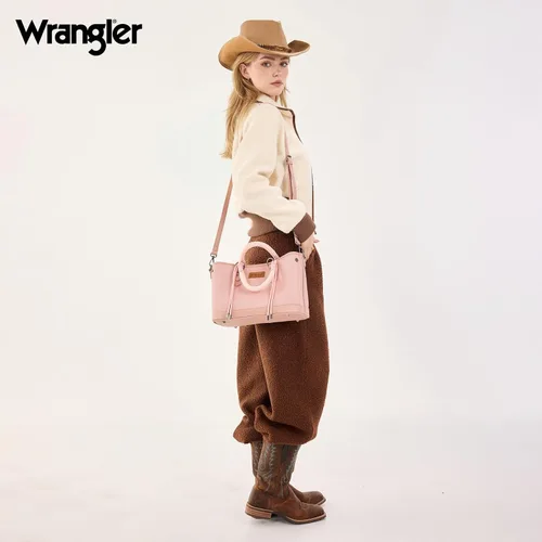 Vista 4 de Wrangler 2pcs Tote Bag Set Braided Rope Top Handle and Classic Tote