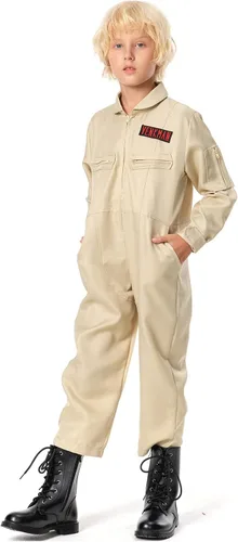 Vista 3 de Meicogo Disfraz de Venkman para niños disfraz de Ghoul Hunter para cosplay