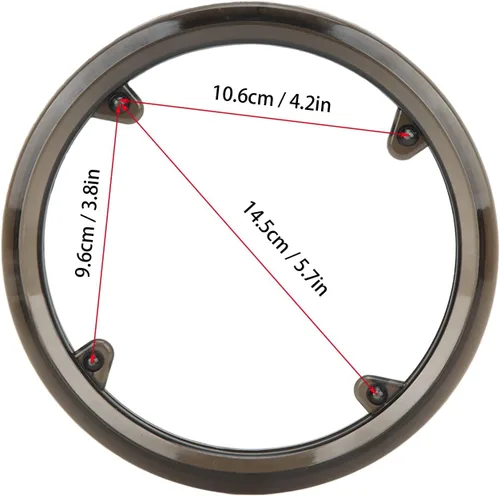 Vista 4 de plplaaoo Protector de cadena, cubierta protectora de piñón de bicicleta, protector de cadena de bicicleta de montaña, con 4 agujeros, cubierta