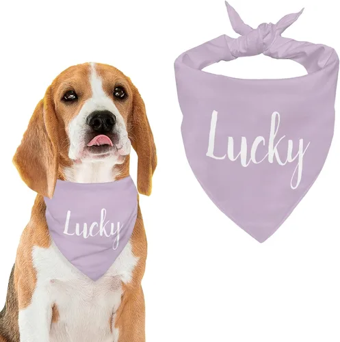 Vista 44 de Bandana personalizada para perro con nombre de poliéster, bandana personalizada para perro, triángulo, bufanda personalizada para mascotas