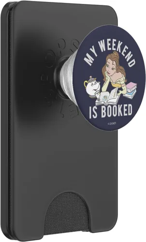 Vista 7 de Disney La Bella y la Bestia "Belle My Weekend is Booked" PopSockets Adhesivo PopGrip