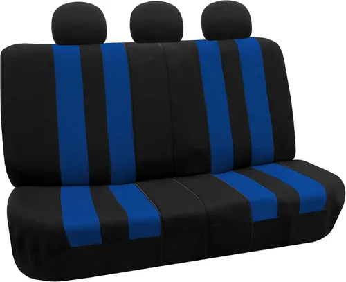 Vista 14 de FH Group Juego completo de fundas de asiento de coche de tres filas a rayas, compatible con bolsas de aire y listas para dividir, ajuste universal