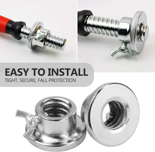 Vista 5 de 2 Uds tuerca antideslizante 0.984 in barra estándar Spin-Lock Collars Tornillo Abrazaderas Dumbell Levantamiento de pesas