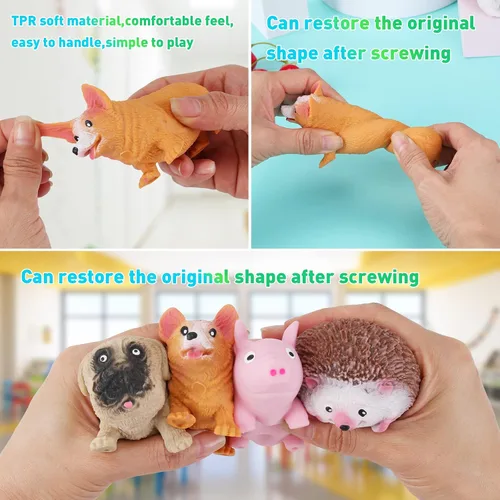 Vista 5 de FauKait Juguetes Blandos Juguetes Aplastantes Bolas de Estrés de Perro Corgi para Niños y Adultos, Juguetes de Halloween y Navidad, Regalos