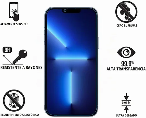 Vista 3 de Protector de pantalla para iPhone 13 Pro Max, protector de pantalla para iPhone 14 Plus, protector de pantalla anti luz azul, compatible con iPhone