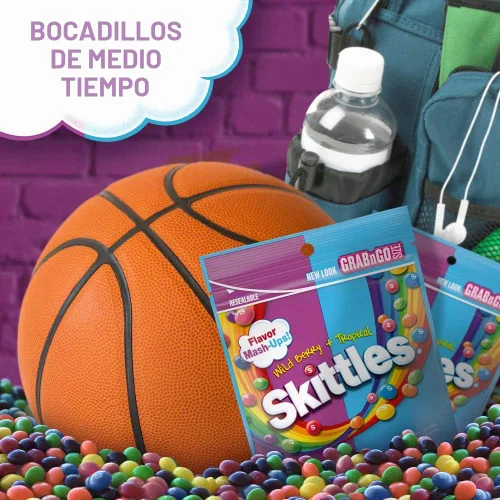Vista 6 de SKITTLES Mash-Ups Wild Berry and Tropical Candy, bolsa de 9 onzas