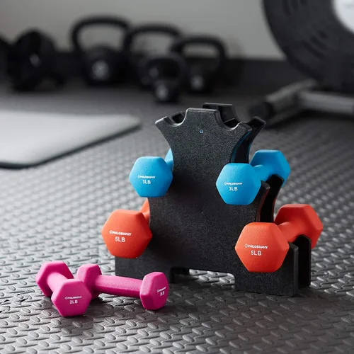 Vista 6 de Philosophy Gym - Mancuernas de neopreno con soporte (6 unidades)