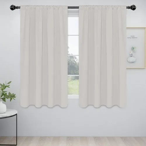 Vista 9 de Easy-Going - Cortinas opacas con bolsillo para varilla para dormitorio, cortinas de ventana para oscurecer la habitación para sala de estar