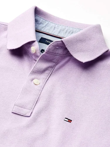 Vista 7 de Tommy Hilfiger - Camisa polo de manga corta para hombre, en ajuste clásico, de algodón piqué Violeta africana