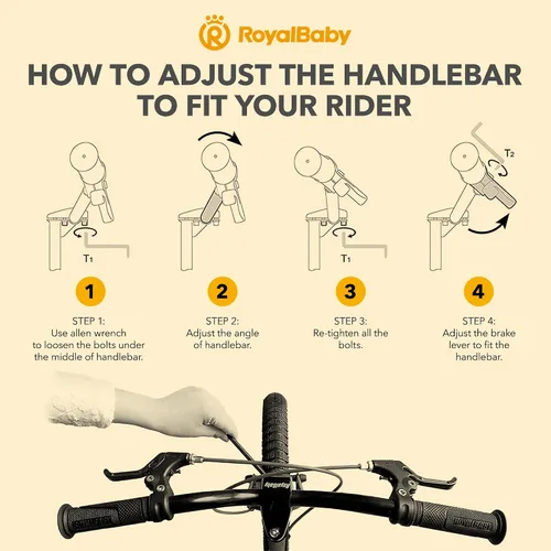 Vista 10 de RoyalBaby Freestyle - Bicicleta con frenos de 2 manijas para niños y niñas, bicicleta de 14 pulgadas con ruedas de entrenamiento para niños pequeños