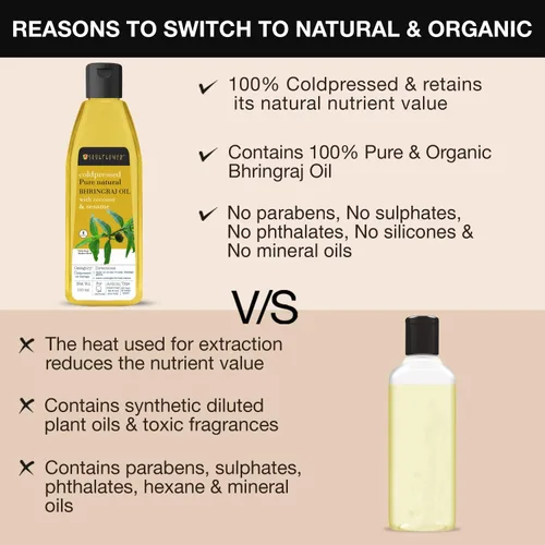Vista 4 de Soulflower Bhringraj - Aceite para el cabello 100% puro, natural, cuero cabelludo refrescante Coco, sésamo 4.1 fl oz