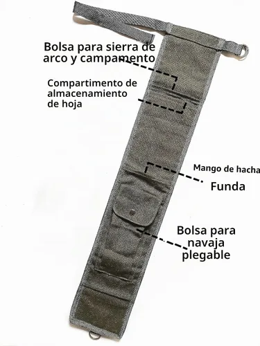 Vista 2 de TIPU Axe and Saw Sling, Agawa Saw Bag, Bucksaw Bag, Canvas Sheath for BOREAL21 Folding Bow Saw