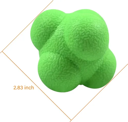 Vista 2 de AIRLAXER Pelota de reacción, 2.83 pulgadas, verde, béisbol.