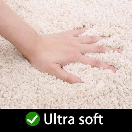 Vista 3 de TEBIEKOY Alfombras de baño peludas, súper absorbentes, antideslizantes, suaves, de felpa gruesa, lavables a máquina, alfombras de baño para baño