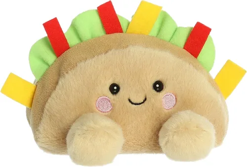 Vista 3 de Aurora® Adorable Palm Pals™ Fiesta Taco™ Animal de Peluche - Divertido Peluche Coleccionable para Niños y Coleccionistas Adultos - Perfecto