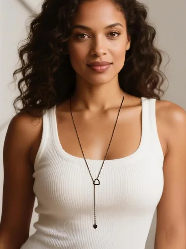 Vista 4 de FOCALOOK Collares Lariat en Forma de Y Collares Largos para Mujer Collares Largos Negros Collares de Oro para Mujer Collares de Corazón Colgante