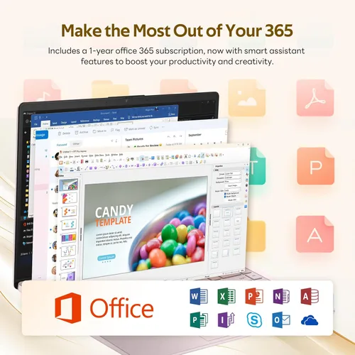 Vista 6 de Laptop personalizada, creada con laptop HP de 14 pulgadas, Office 365 de 1 año, Intel N150 Quad-Core, 16 GB de RAM, SSD PCIe de 512 GB, con UFS