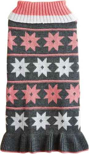 Vista 4 de Jecikelon Suéteres para Mascotas Perros para Perros Pequeños Vestido con Ropa de Punto de Nieve Suéter de Cuello Alto Ropa para Perros Suéter Cálido