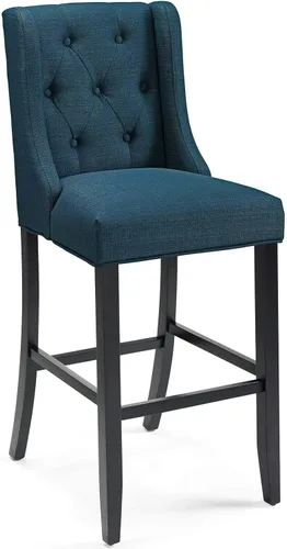 Vista 9 de Modway Baronet - Juego de 2 taburetes tapizados de tela con botones copetudos, color azul