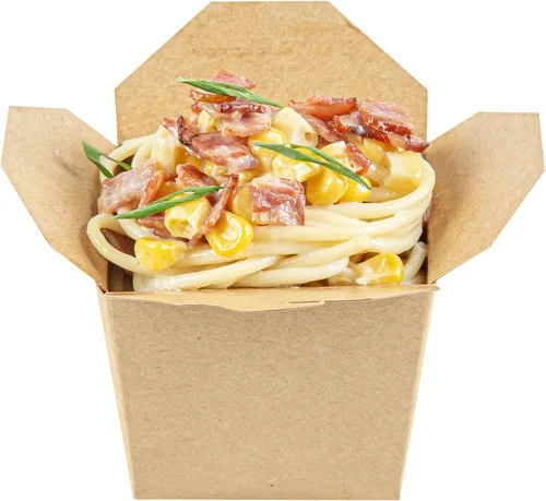 Vista 5 de Restaurantware Bio Tek - Cajas chinas de 8 onzas para llevar, 25 cajas de comida a prueba de grasa, con bloqueo de pestañas, papel kraft