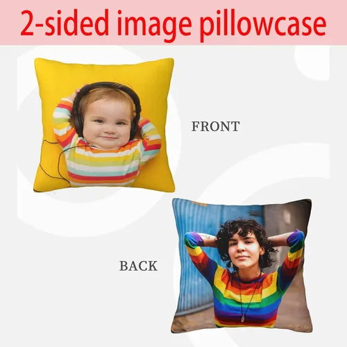 Vista 8 de Funda de almohada personalizada, almohada de fotos de amor, diseño personalizado de fotos o texto, regalos personalizados para cualquier imagen