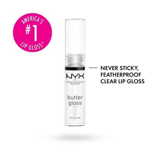 Vista 3 de NYX PROFESSIONAL MAKEUP Lápiz labial delgado (espresso) + brillo de mantequilla (vidrio azucarado, transparente), paquete de 3