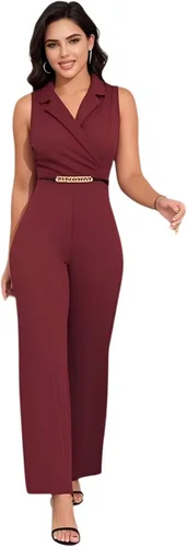Vista 138 de DeftSharp Overol largo y elegante para mujer, sexy, para cóctel, fiesta, club, casual, para trabajo