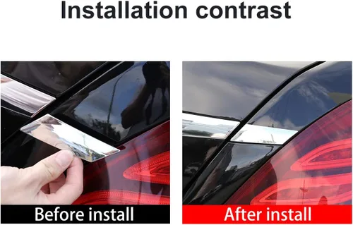 Vista 2 de YIWANG ABS Chrome Car Tail Strips Sequins Trim para Mercedes Benz S Class W222 2014-2019