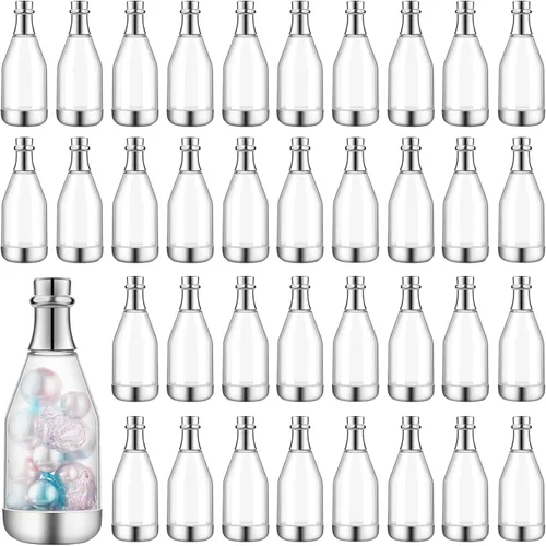 Vista 7 de Cunhill 54 botellas de caramelo de champán, regalos de despedida de soltera, mini botella para baby shower, recipientes pequeños de plástico